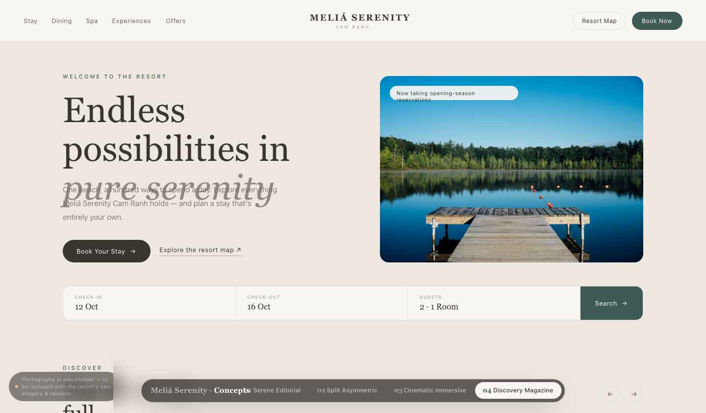 Discovery Magazine homepage concept